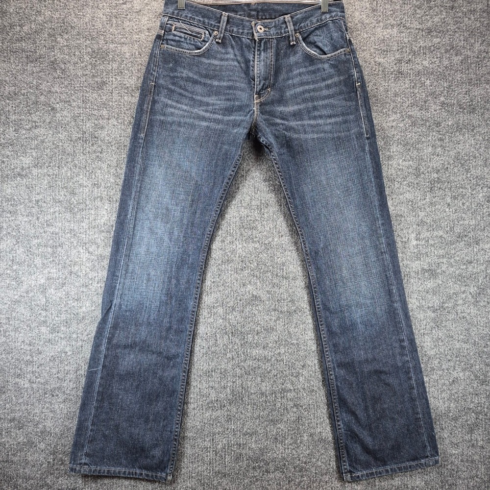 Levi's 527 Bootcut Jeans Slim Fit Dark Wash 34x34 Blue Mens